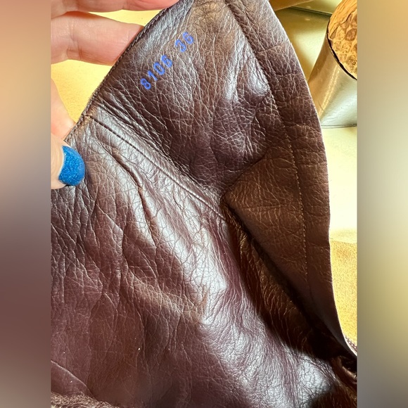 Janet & Janet Tan Leather studs & snake skin Distressed Boho Western Boots 36 - Picture 12 of 14